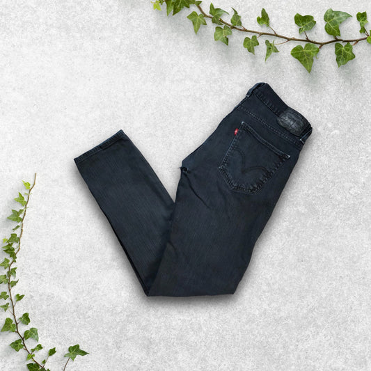 Levi's Black Slim Fit Denim Jeans W32 L34 (Label Cut) – Crotch Damage