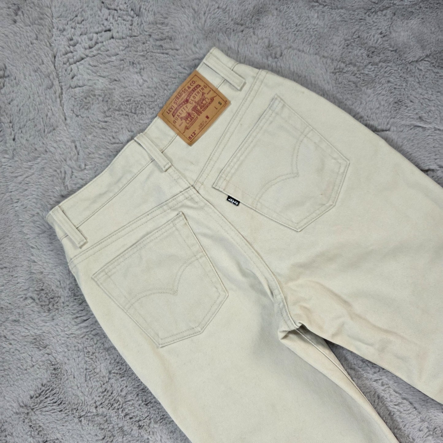 Vintage Levi’s 512 Slim Fit Jeans Beige W26 L30 USA Made (M430)