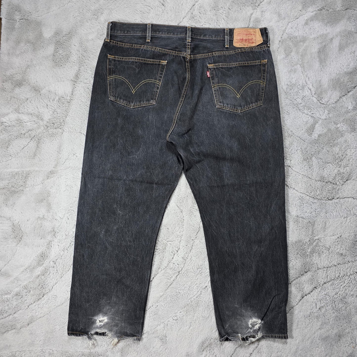 Levi’s 501XX Jeans Men’s Black Denim Button Fly Vintage Made in Mexico W42 L28