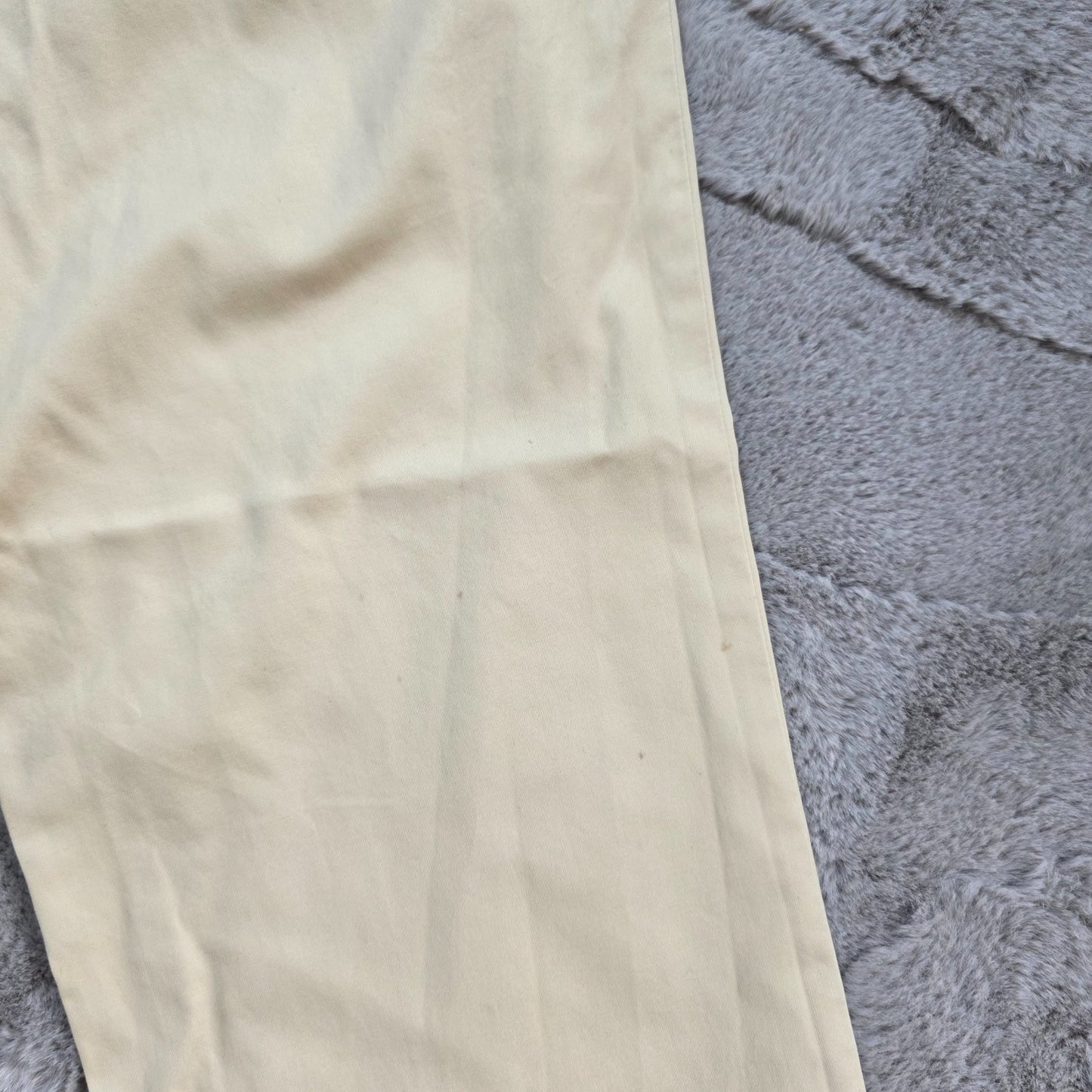 Lauren Ralph Lauren Beige Cotton Trousers US 8 (UK 12) W32 L26 Cropped Chinos