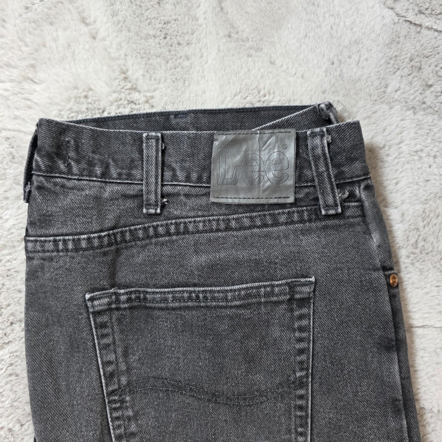 Lee 2008908 Vintage Jeans Men's Black Straight Leg W38 L34 Made in Mexico