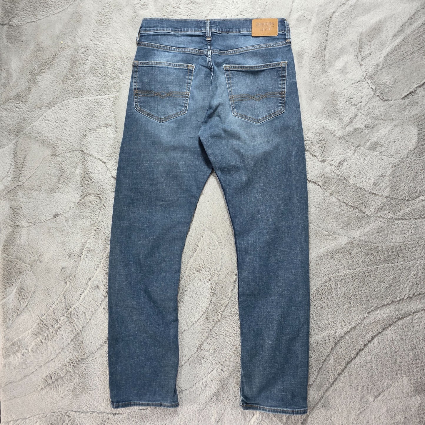Denizen from Levi's 232 Slim Straight Blue Jeans W32 L32 Mid Wash Cotton