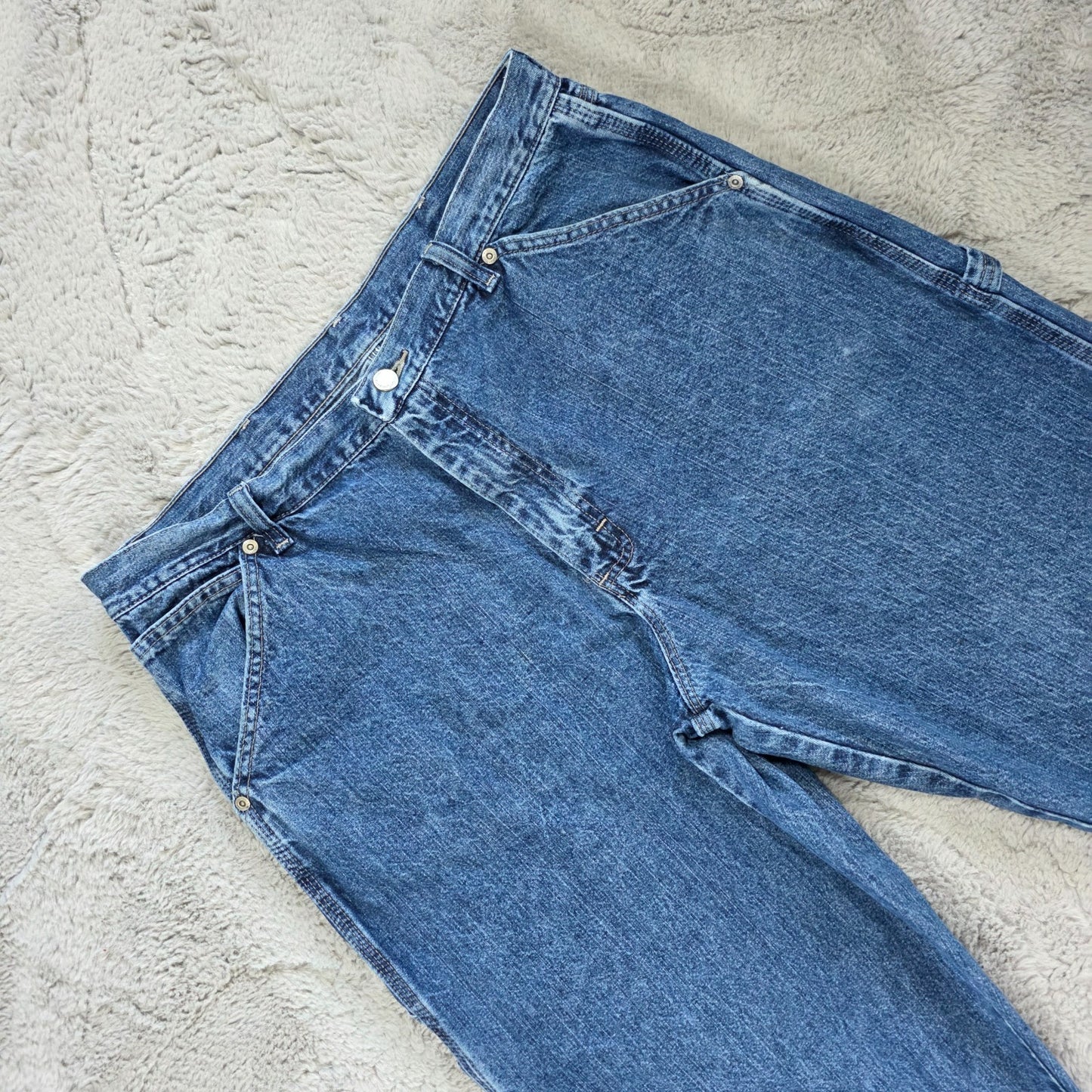 Wrangler Carpenter Jeans Blue W36 L27 Straight Leg 100% Cotton Mexico