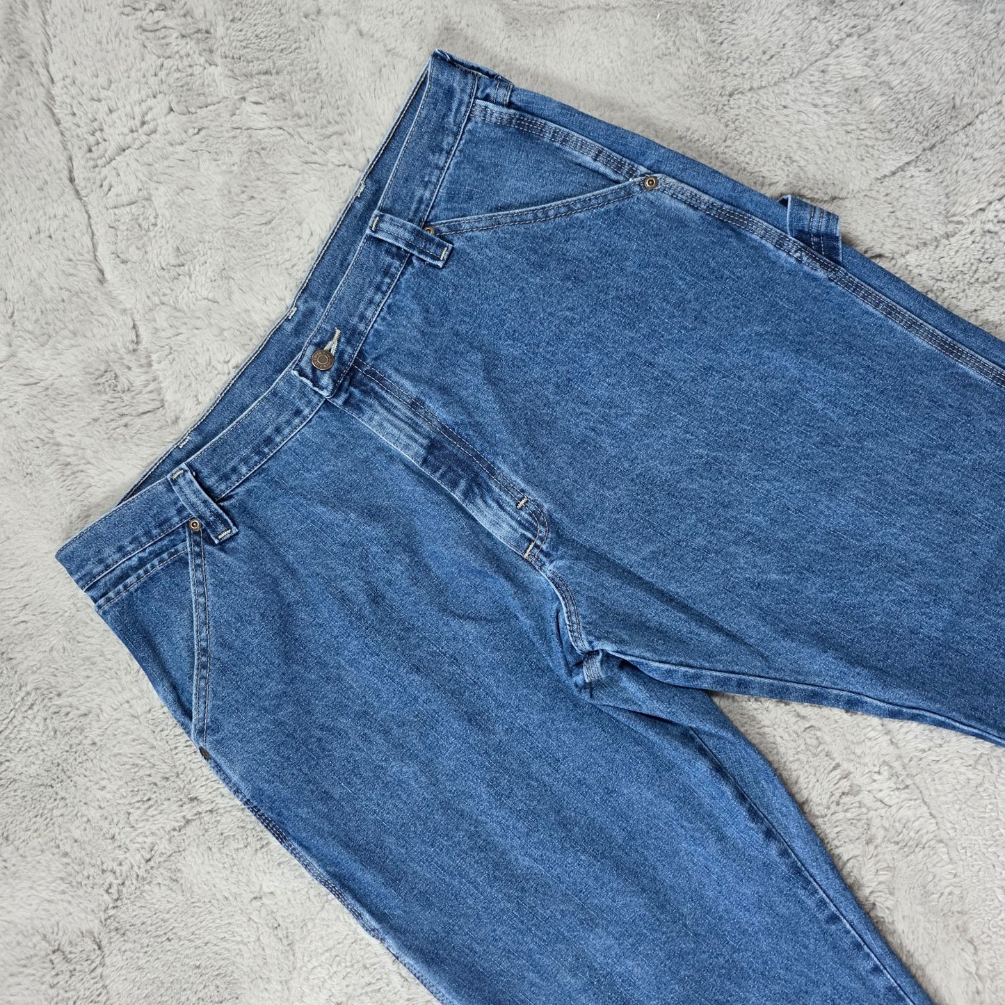Wrangler Carpenter Jeans 94LSWDV Men’s Straight Blue W38 L30 80/20 Cotton-Poly