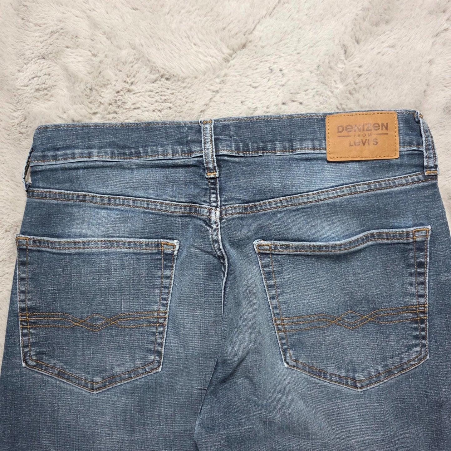Denizen from Levi's 232 Slim Straight Blue Jeans W32 L32 Mid Wash Cotton