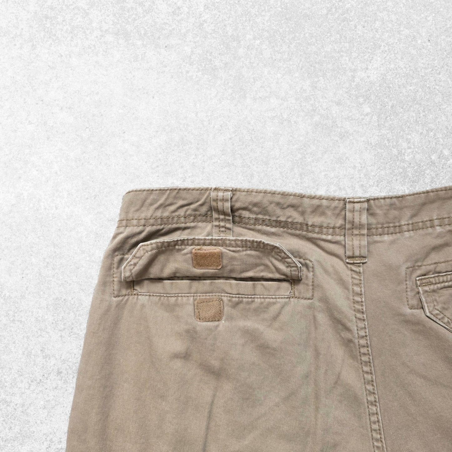 Lee Dungarees Cargo Shorts Beige W36 Utility Workwear Cotton Pockets Summer
