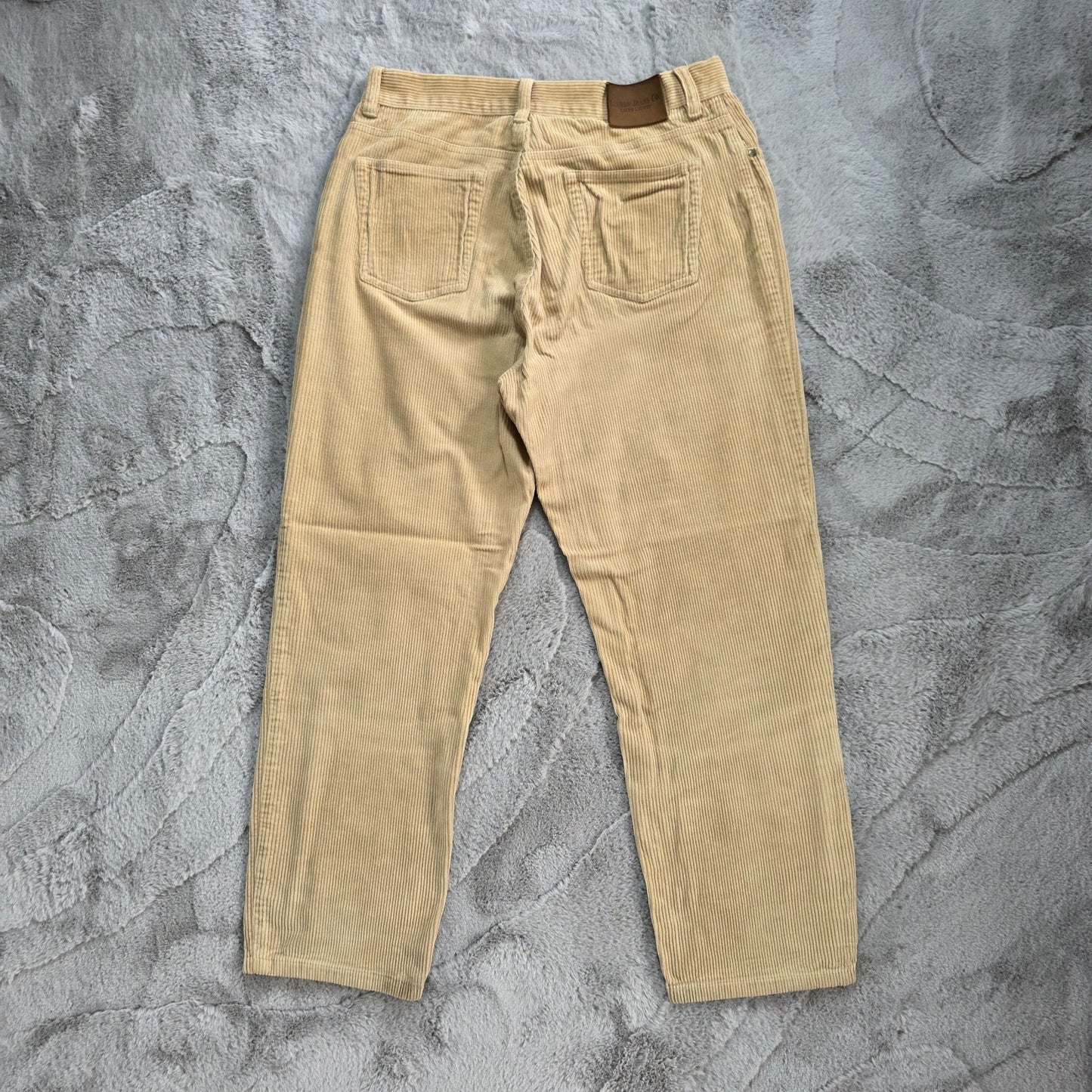 Lauren Ralph Lauren Beige Corduroy Trousers W29 UK 10 Size 8 US Stretch Cord Pan