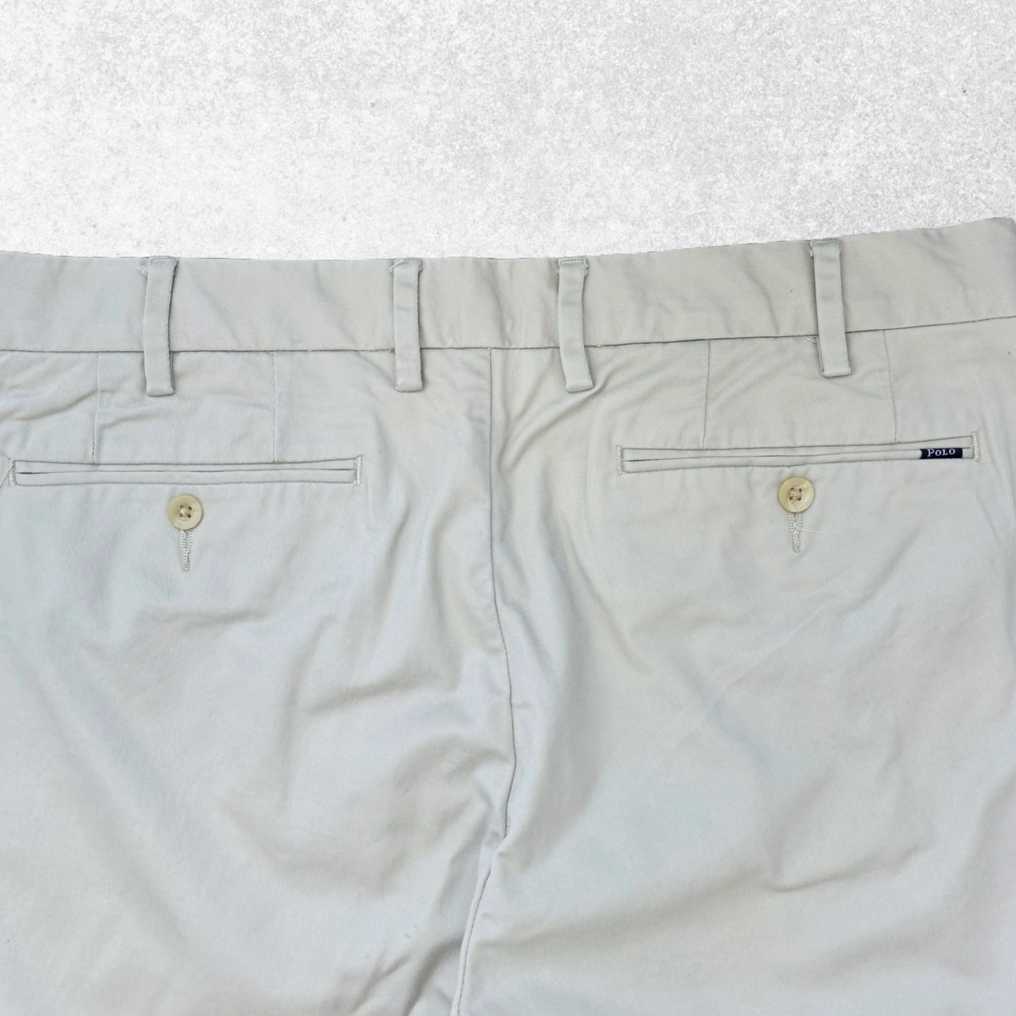 Polo Ralph Lauren Beige Chino Trousers W34 L27 Classic Fit Stretch Cotton