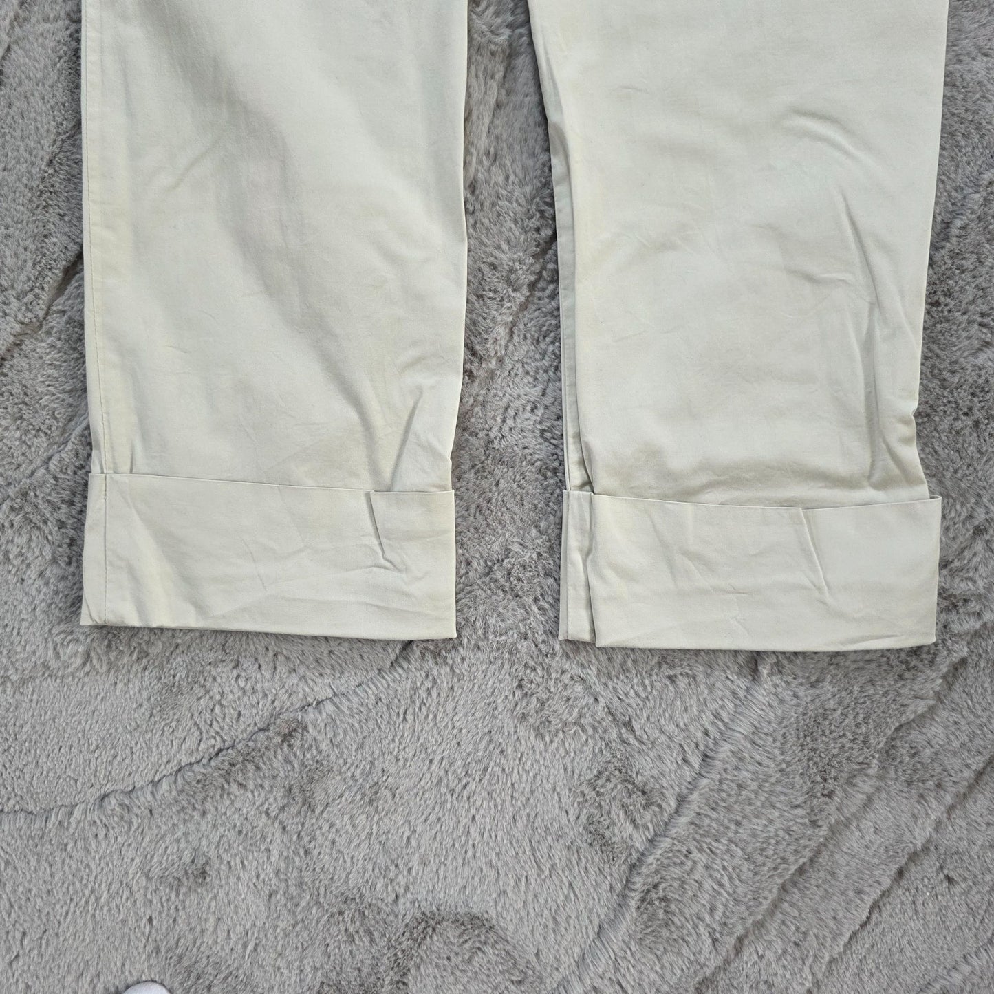 Polo Jeans Co Ralph Lauren Womens Beige Cropped Trousers Size UK 12 W30 L24
