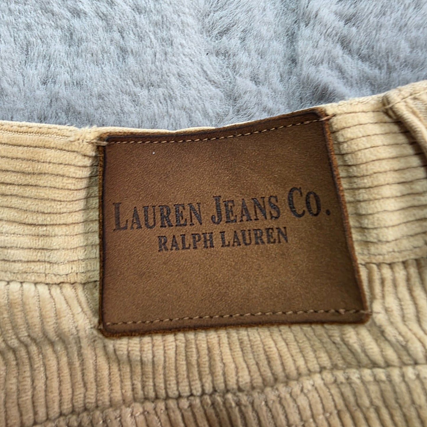 Lauren Ralph Lauren Beige Corduroy Trousers W29 UK 10 Size 8 US Stretch Cord Pan
