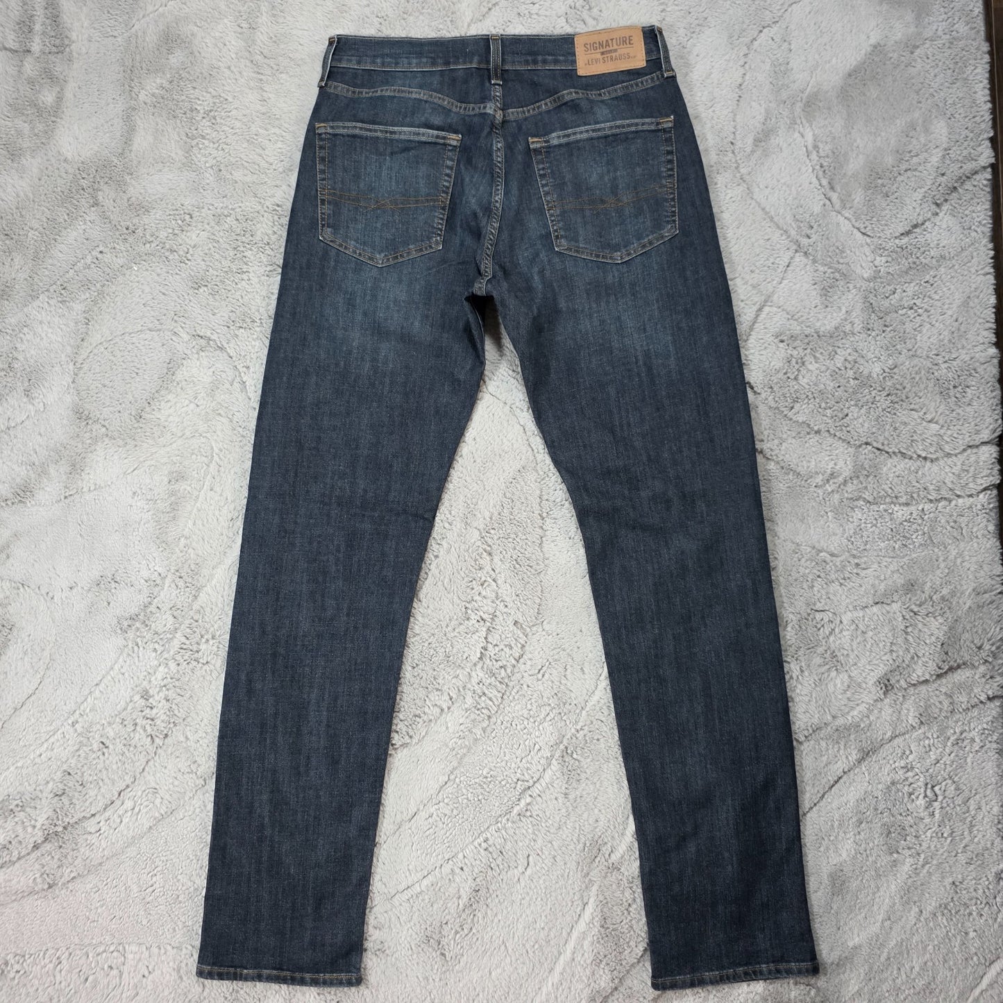 Levi’s Signature Jeans Men’s W32 L34 Dark Blue Regular Fit Denim