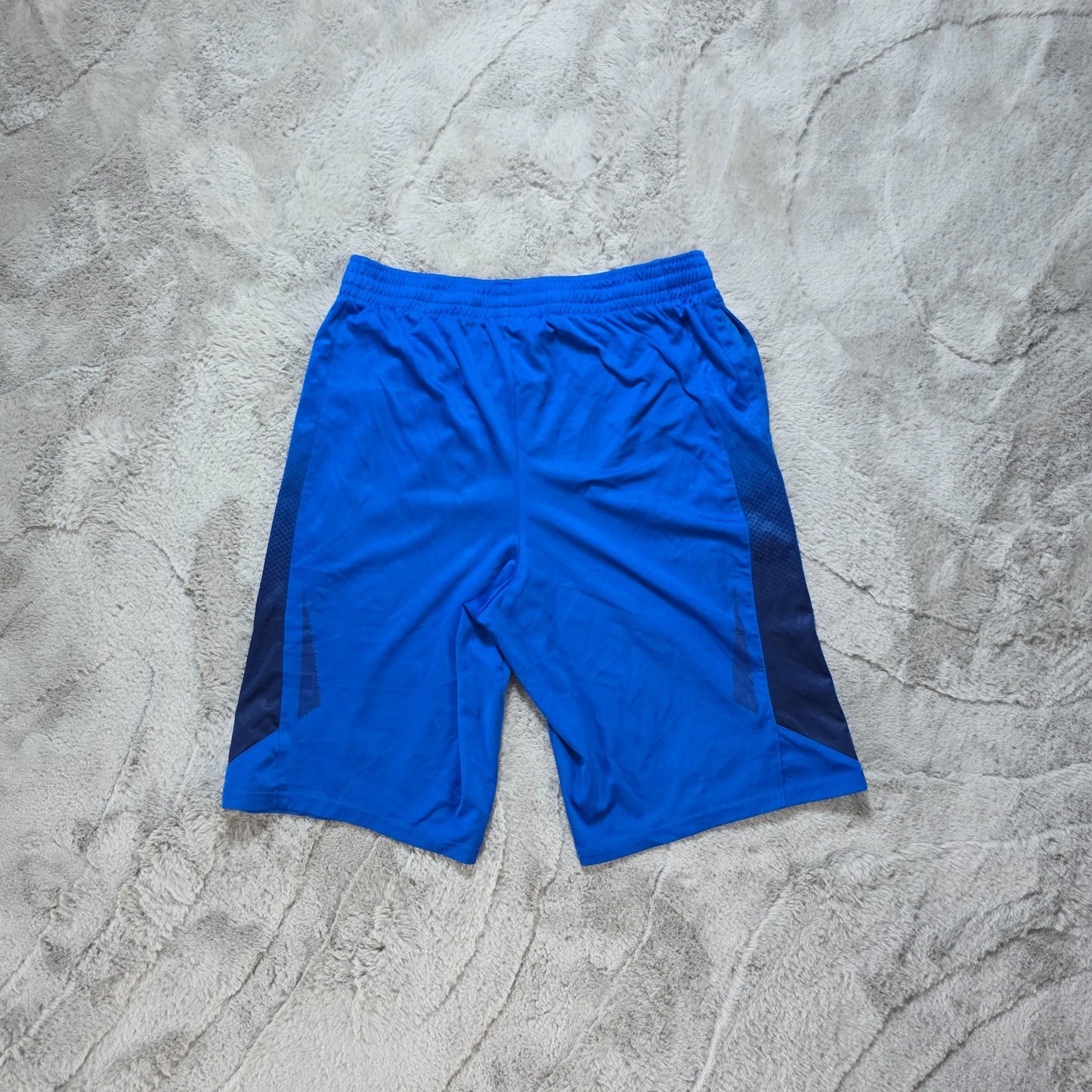 Blue Tech Gear shorts size S (W28) athletic fit side mesh panels drawstring gym