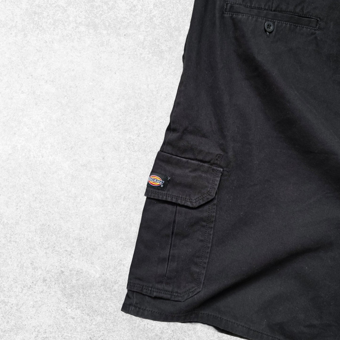 Dickies Cargo Shorts Black W38 Regular Fit 100% Cotton Workwear Style