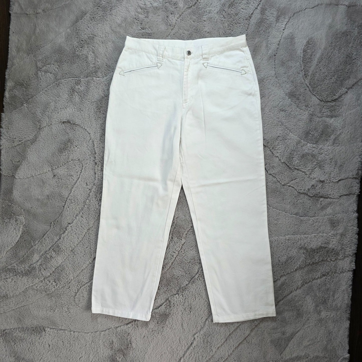 Lauren Ralph Lauren White Cotton Jeans Women’s Size UK 14 W30 L26 Straight Leg
