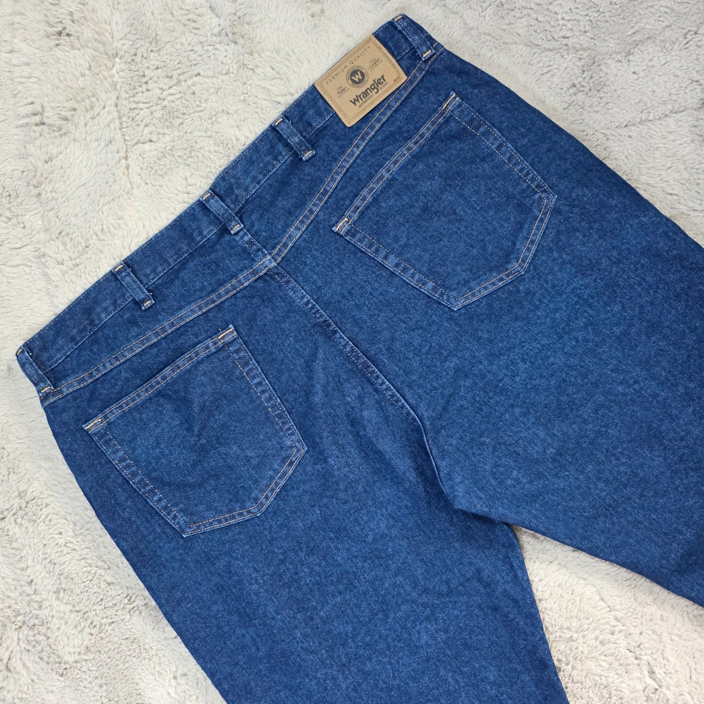 Wrangler Regular Fit Straight Leg Blue Jeans W40 L30 β Made in Mexico US Fabric