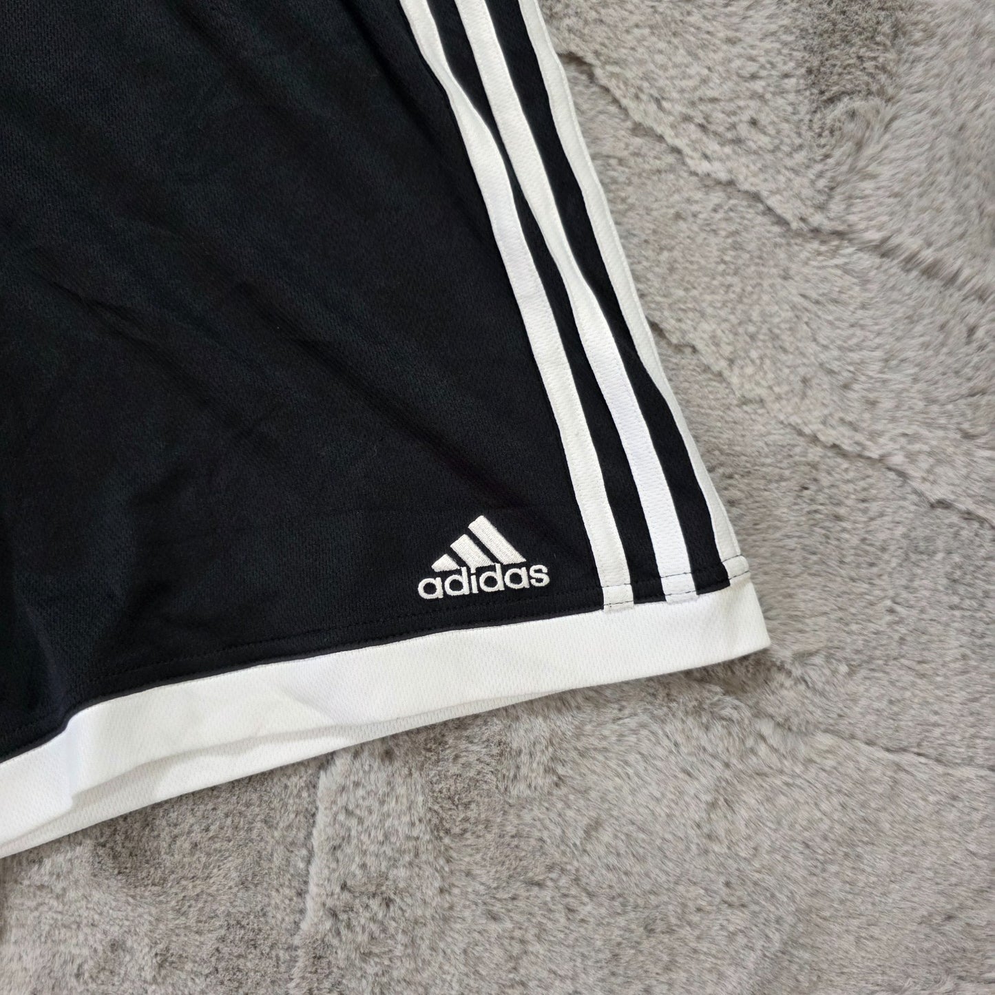 Adidas Black Sports Shorts Size S W26–30 Mesh Trim Gym Football (No Drawstring)