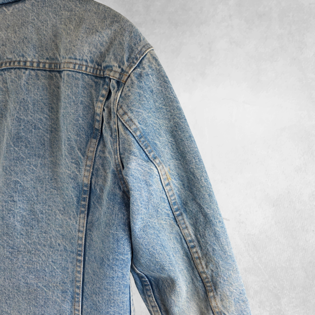 Levi's Sherpa Denim Jacket Men's S Blue Vintage Trucker Fleece Lined