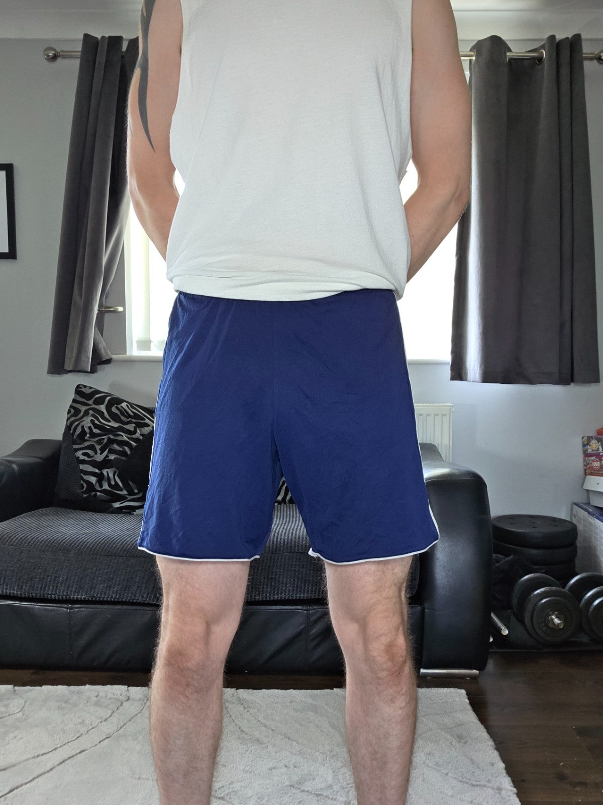 Adidas ClimaCool Navy Sports Shorts Size M W27 Gym Training Lightweight Breathab
