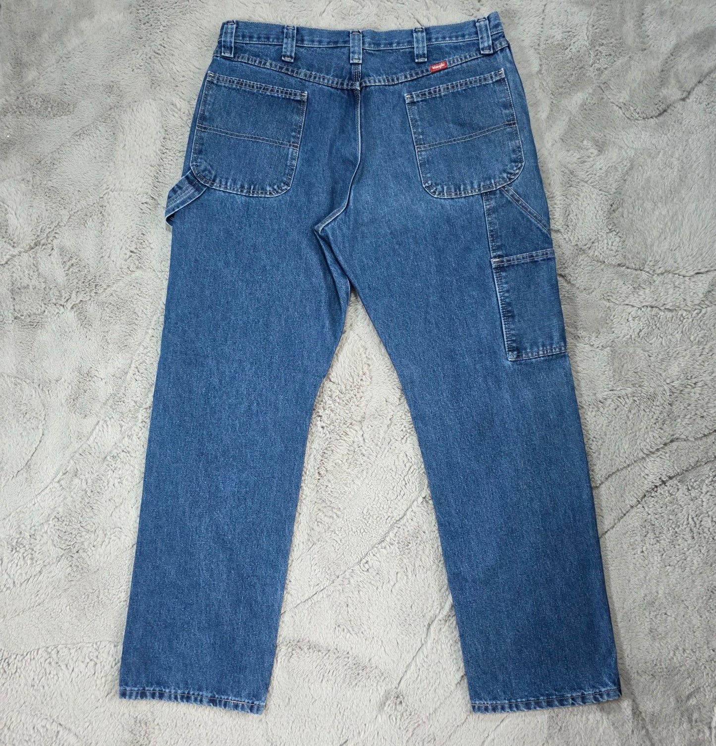 Wrangler Carpenter Jeans Blue W36 L32 Straight Leg Workwear (No Size Label)