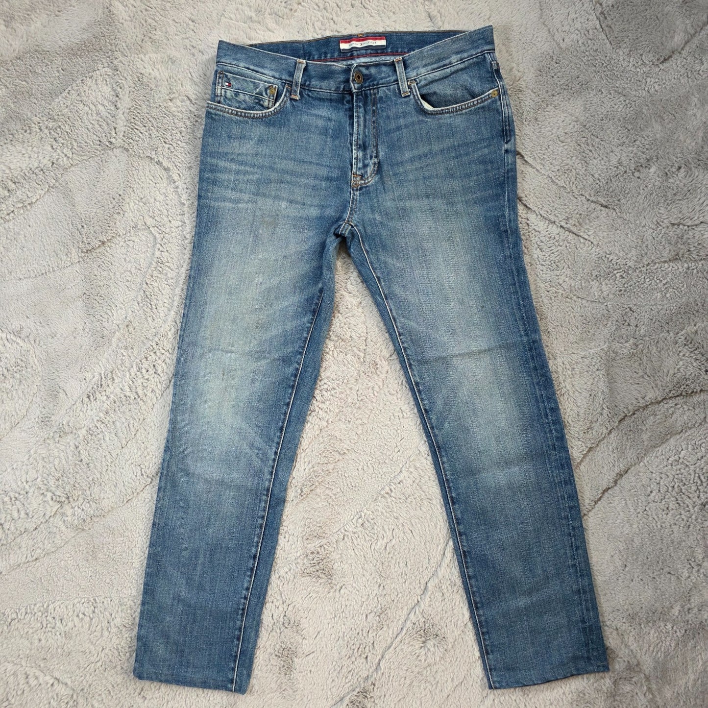 Tommy Hilfiger Men’s Slim Fit Blue Denim Jeans W33 L34 (Actual 33x30)