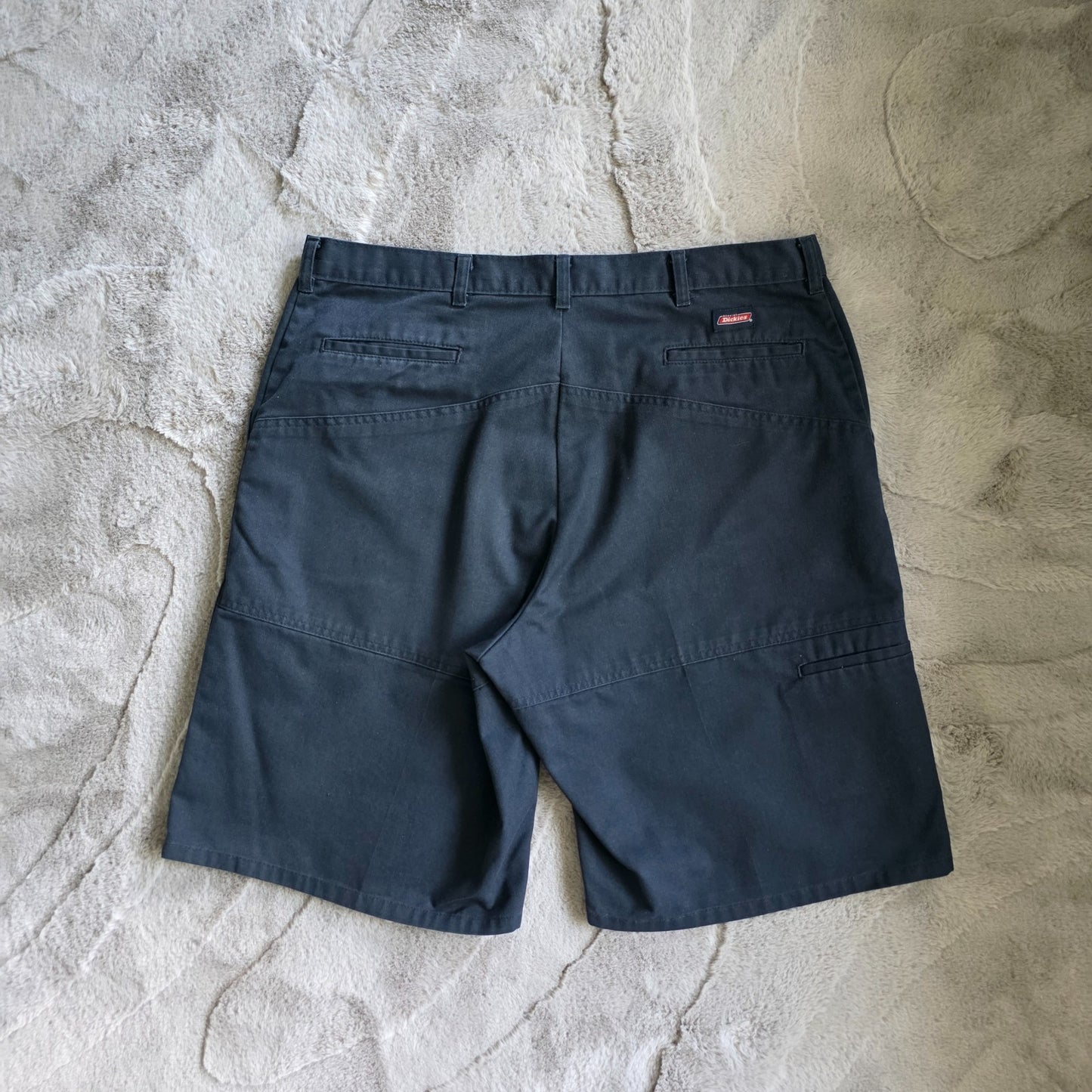 Dickies Flex Utility Shorts W40 Navy Blue Workwear Relaxed Fit Poly Cotton DS21