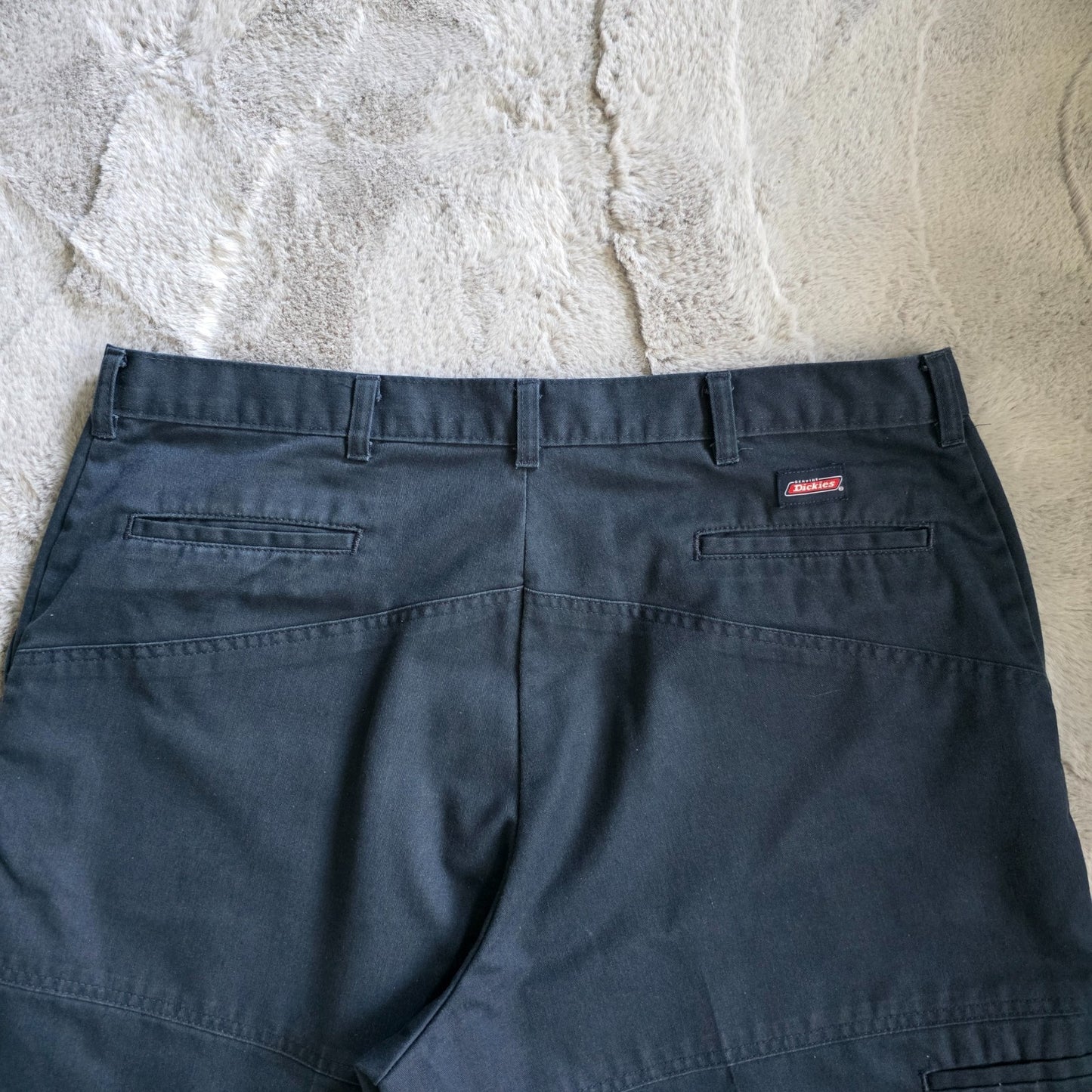 Dickies Flex Utility Shorts W40 Navy Blue Workwear Relaxed Fit Poly Cotton DS21