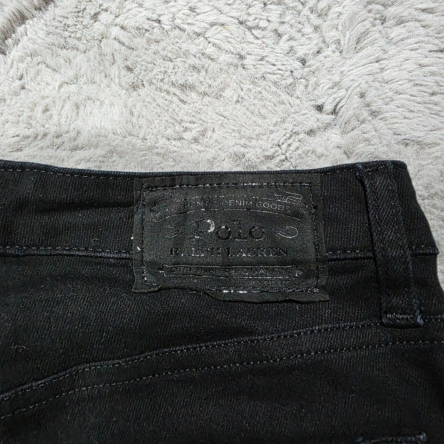 Polo Ralph Lauren Black Straight Jeans Labelled XL (18β20) Fits UK 10