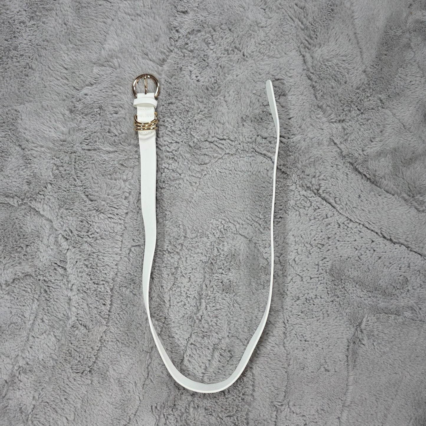 Women’s White Belt New Unbranded Faux Leather Waist 85cm Full Length 105cm