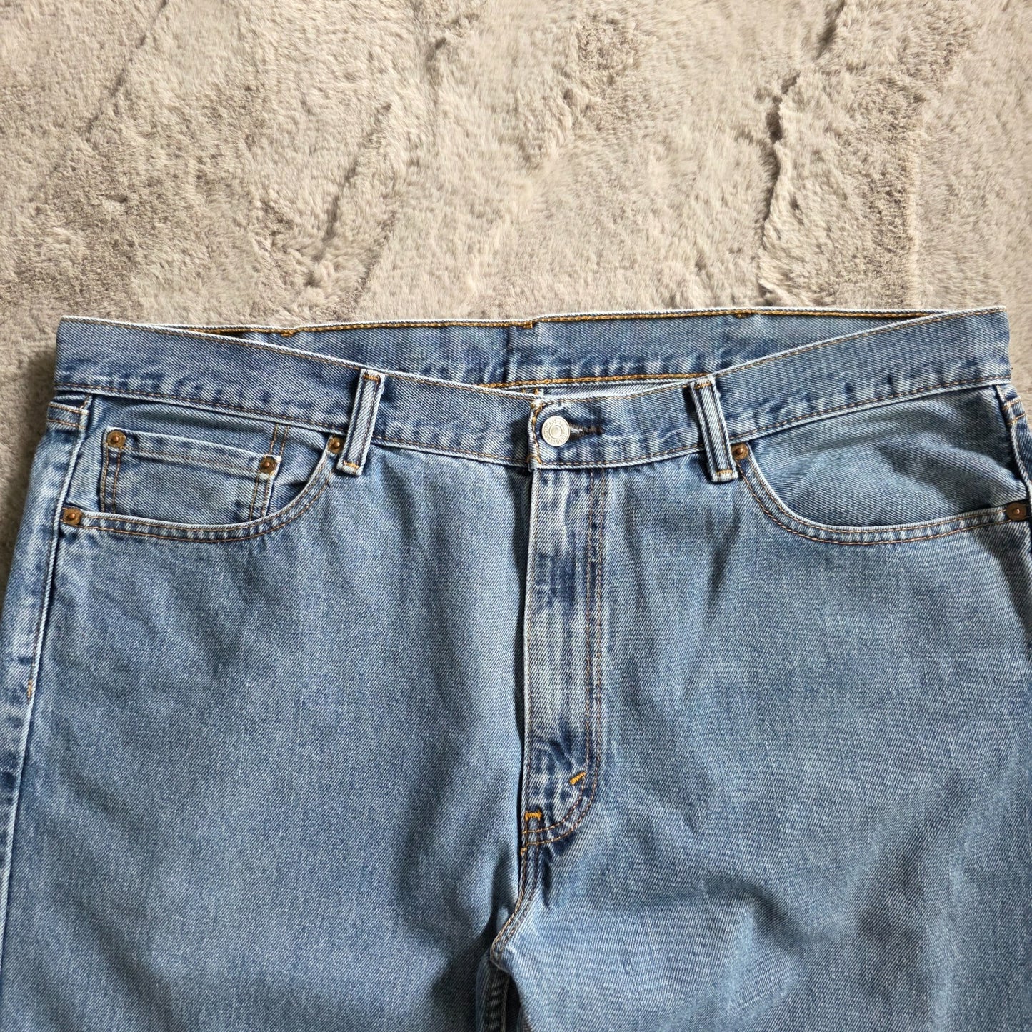Vintage Levi’s 505 Jeans W40 L32 Straight Leg Light Wash Mexico Made Distressed