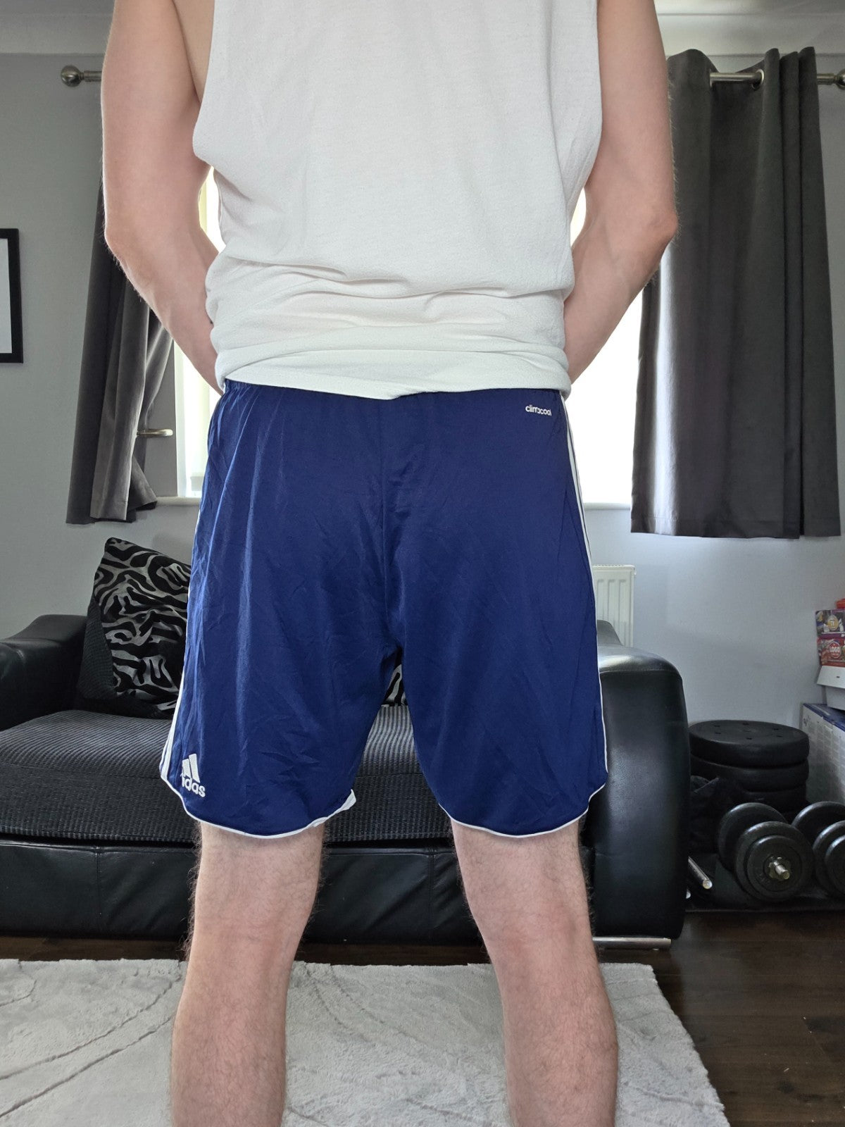 Adidas ClimaCool Navy Sports Shorts Size M W27 Gym Training Lightweight Breathab
