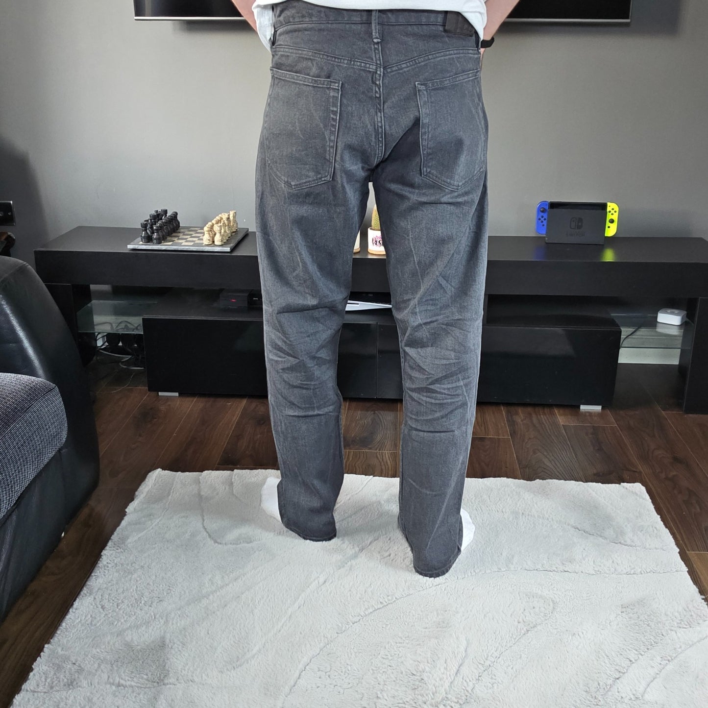 Polo Ralph Lauren Straight Leg Grey Jeans W36 L32 Men's 99% Cotton Made in Egypt