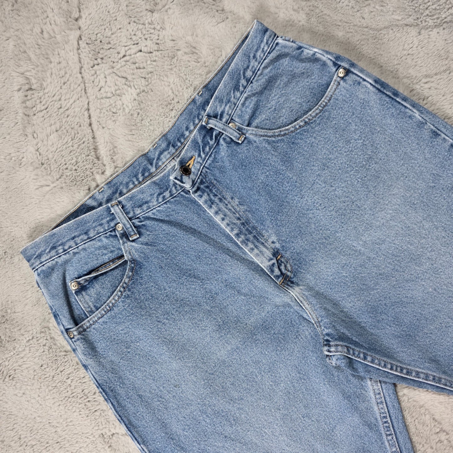 Wrangler 97601DR Relaxed Fit Blue Denim Jeans Men’s W36 L26 (Adjusted)