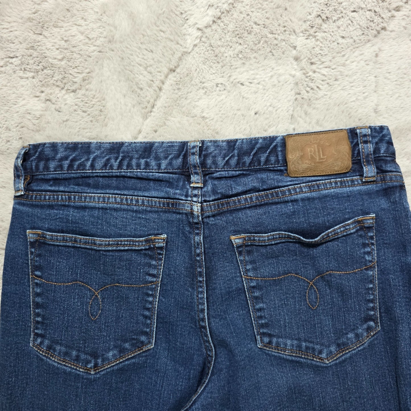 Lauren Jeans Co Ralph Lauren Women's Bootcut Jeans W30 L30 Dark Blue Stretch