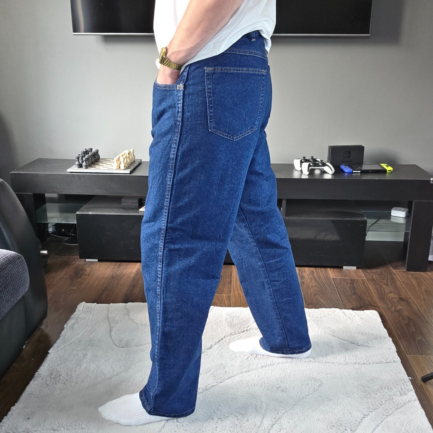 Wrangler Regular Fit Straight Leg Blue Jeans W40 L30 β Made in Mexico US Fabric