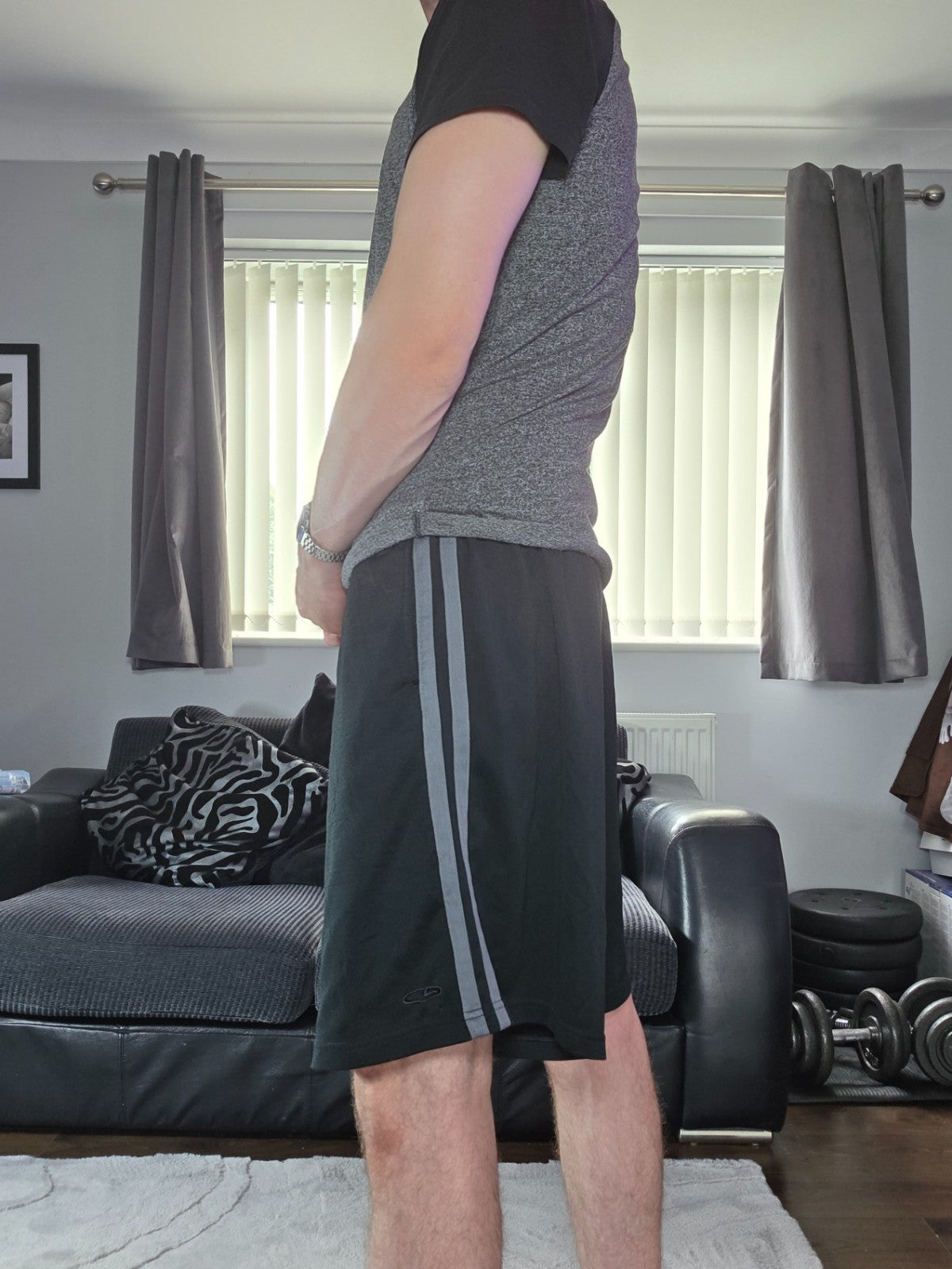 Champion Duofold Black Sports Shorts XXL W38 Polyester Gym Running Activewear