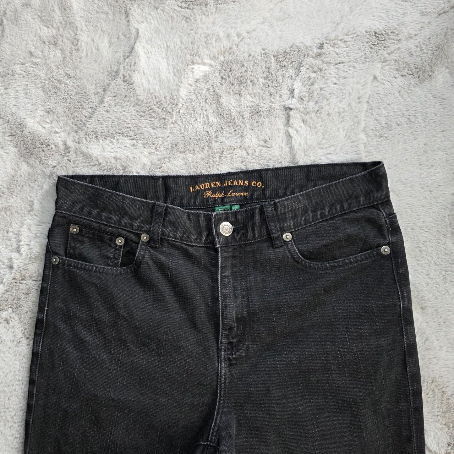 Lauren Ralph Lauren Black Bootcut Jeans Size US 4 UK 8 W28 L33 Stretch Denim