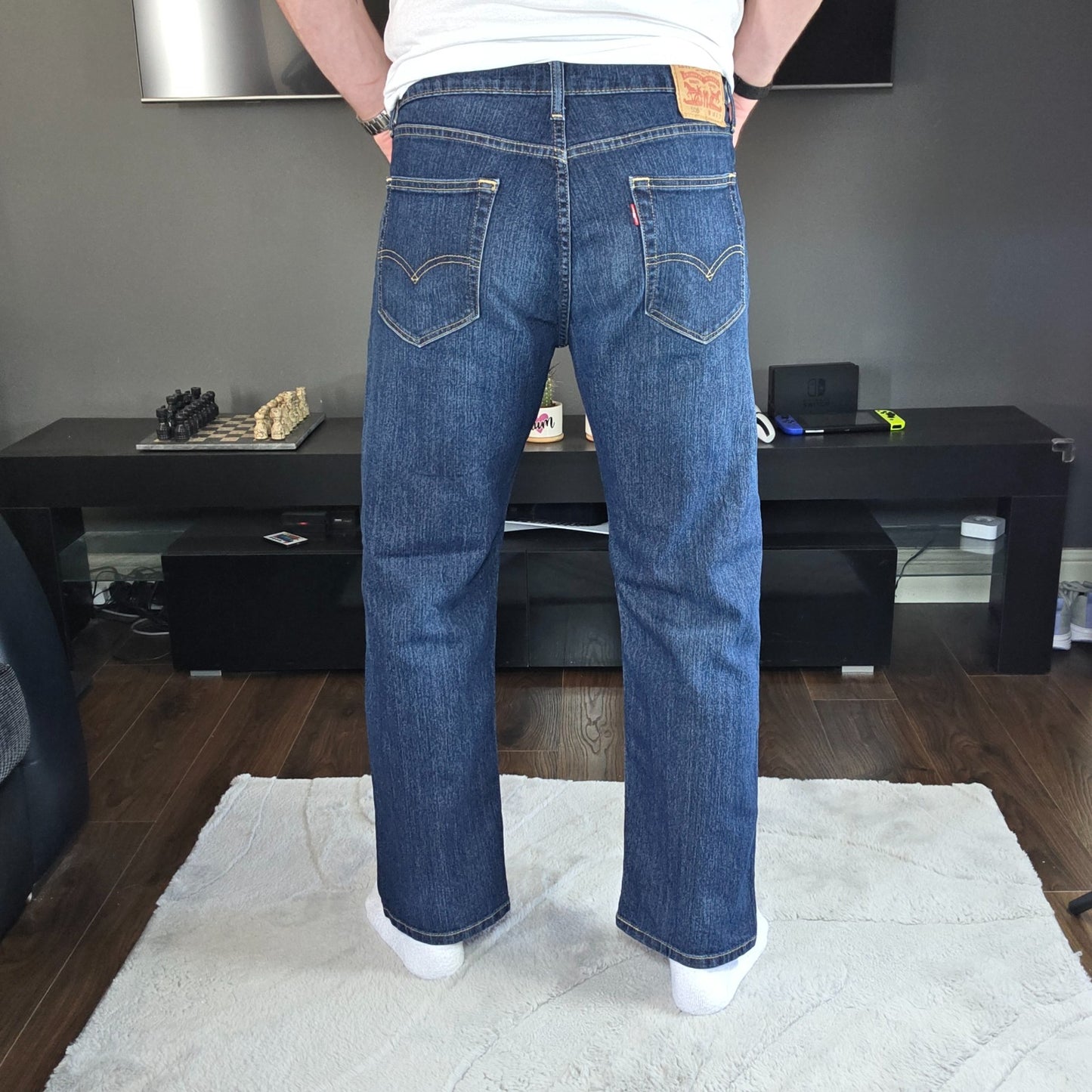 Levi’s 505 Regular Straight Fit Jeans W34 L30 Blue Mid Wash Excellent