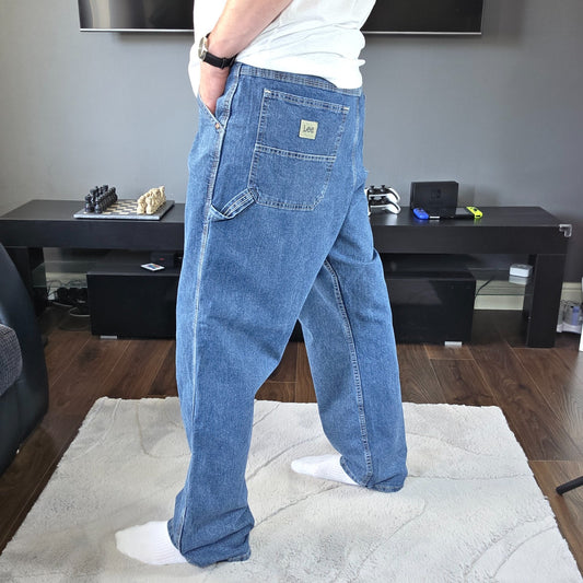Lee Carpenter Jeans Blue W40 L32 Relaxed Fit Straight Leg Mexico
