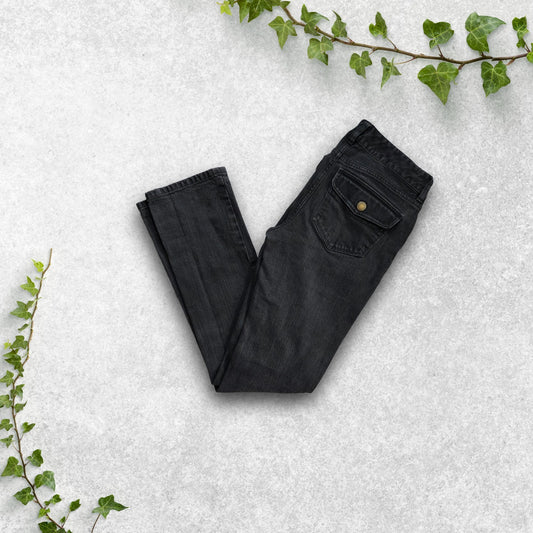 Lauren Ralph Lauren Black Stretch Denim Jeans US 2 (UK 6) W29 L30 Straight Leg
