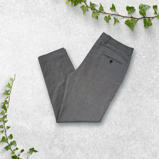 Tommy Hilfiger grey dress trousers W36 L30 smart formal poly viscose blend