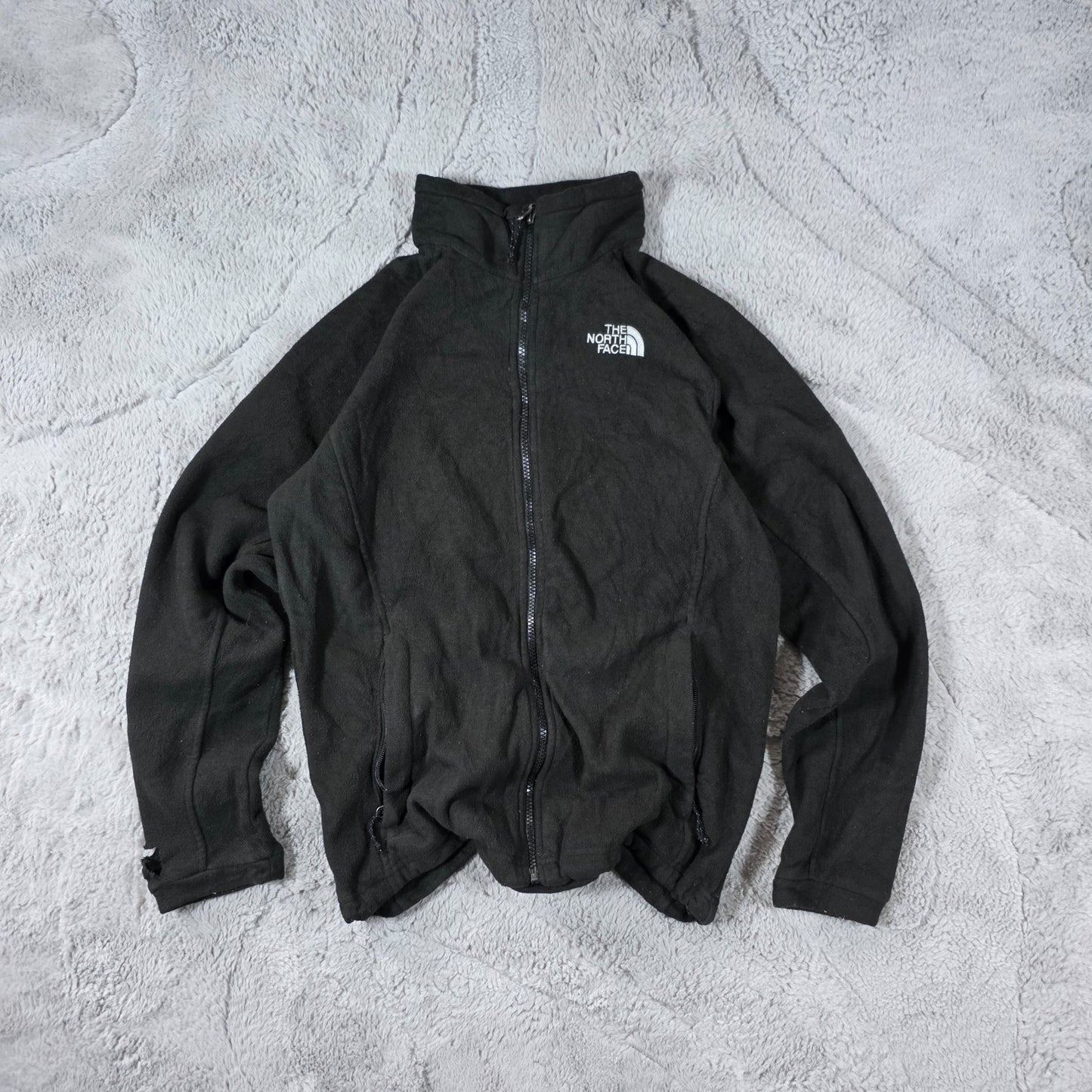 The North Face Women’s Black Full-Zip Fleece Jacket Size L Polyester Outdoor Lay