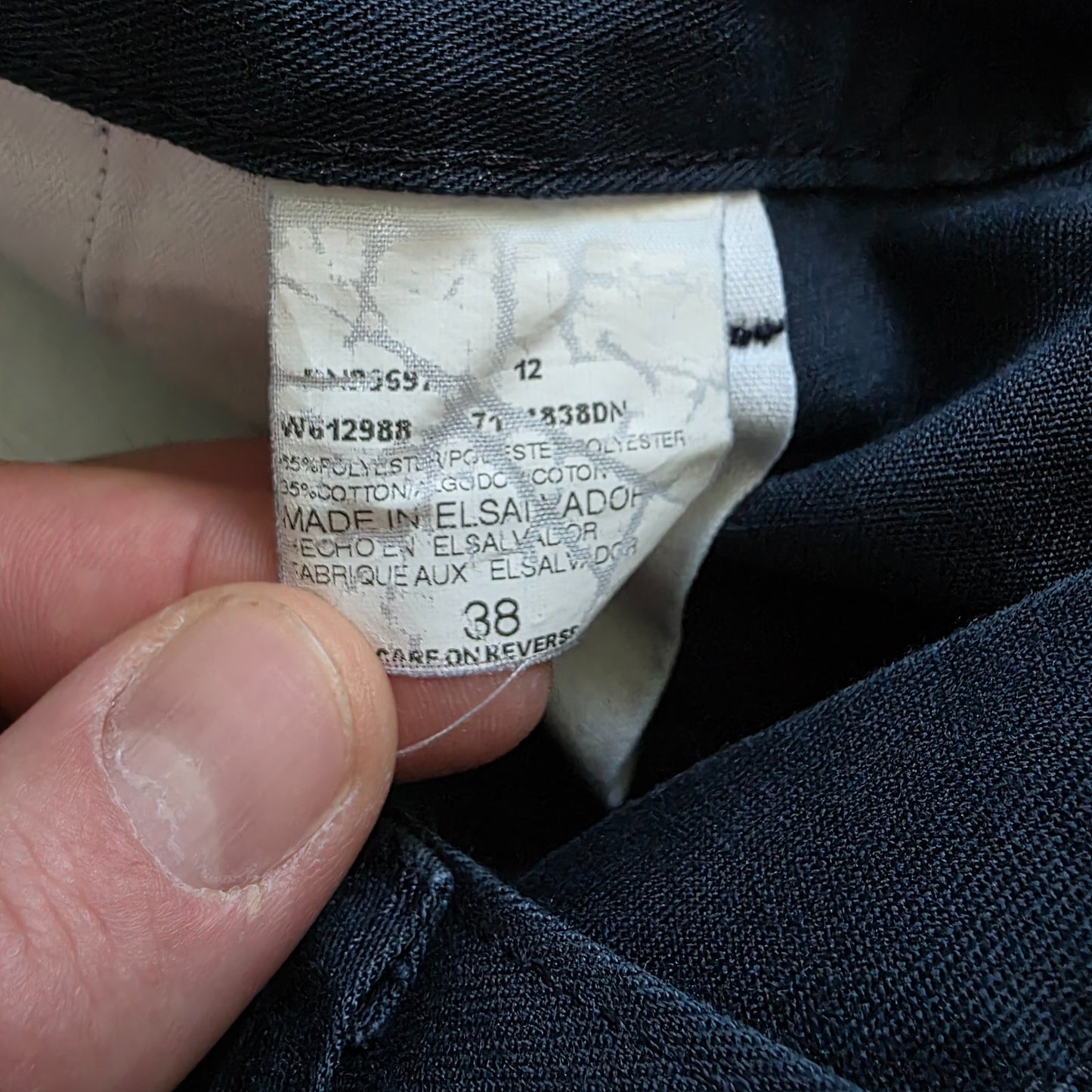 Dickies WR838DN Navy Blue Work Shorts W36 Relaxed Fit Cargo Style Poly Cotton
