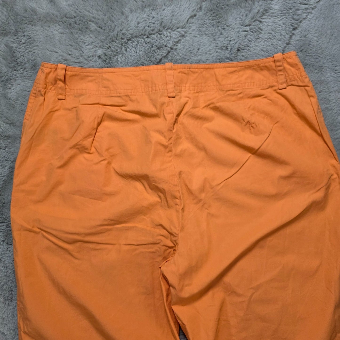 Lauren Ralph Lauren Orange Cotton Trousers W34 L30 UK 16 Lightweight Smart Casua