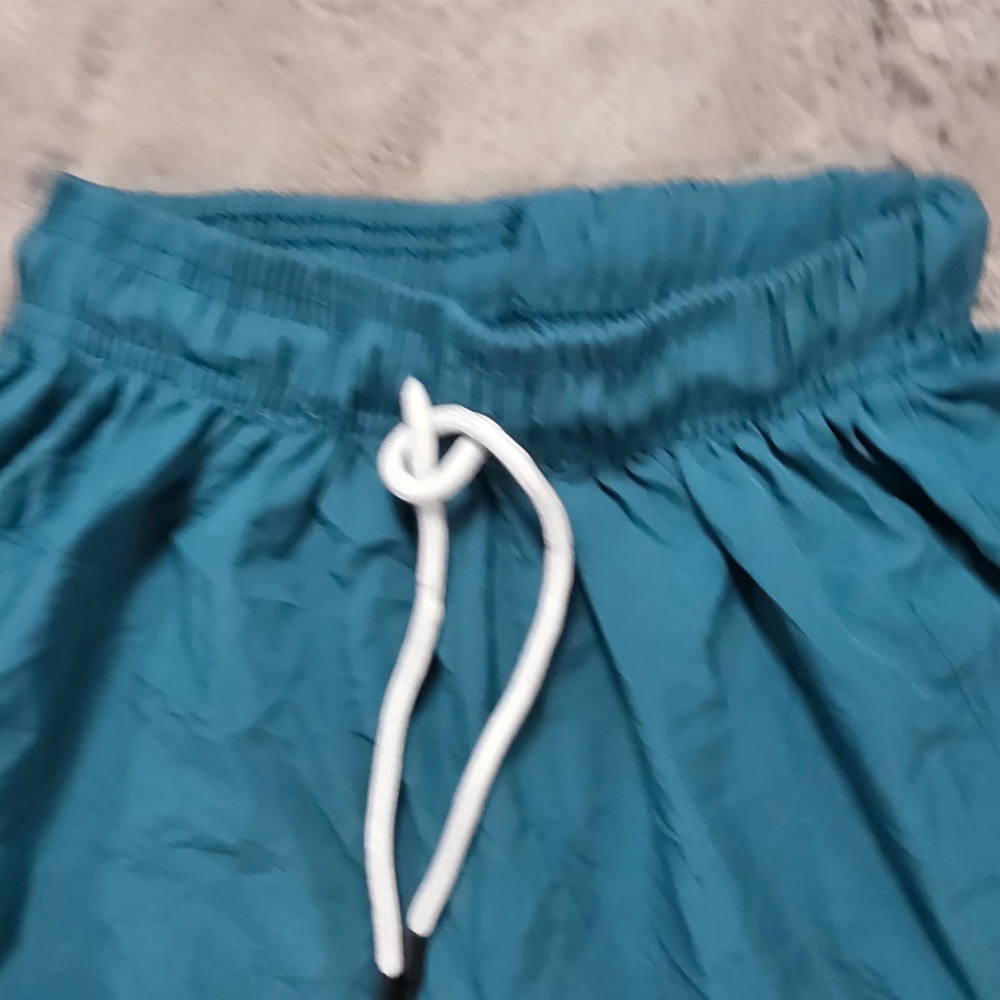 Adidas Teal Sports Shorts W20 Small Fit Zip Pockets 3-Stripes Tagged M