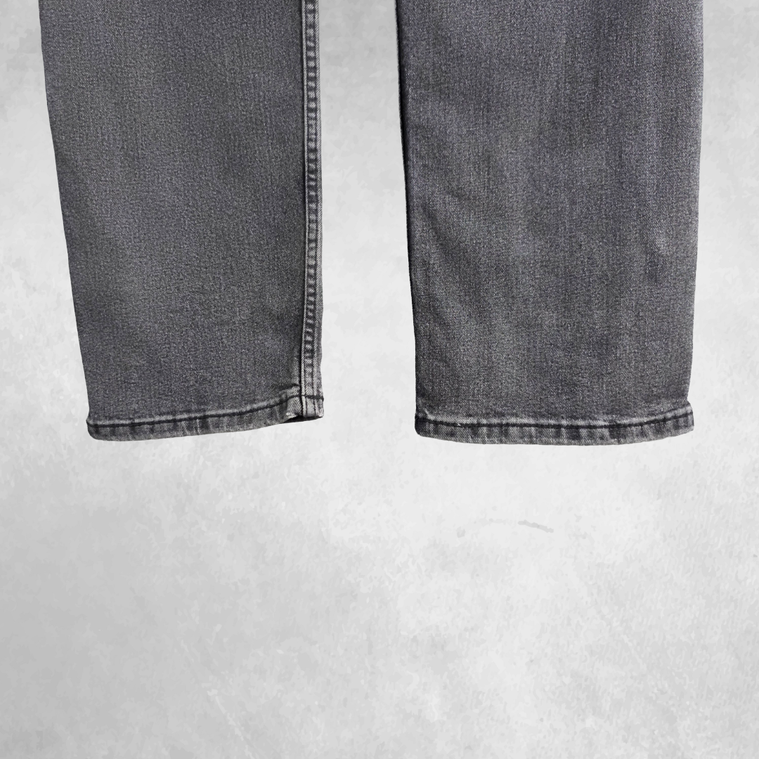 Levi’s 505 Straight Jeans Men’s W32 L32 Washed Black Denim Stretch Regular Fit