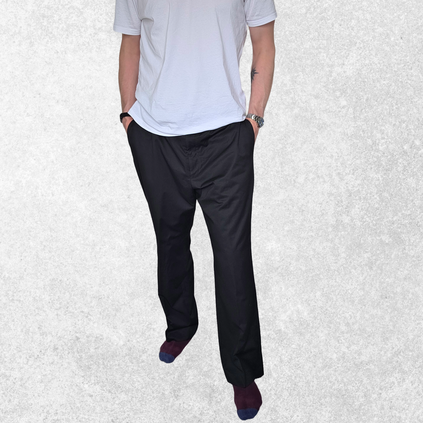 Tommy Hilfiger black smart trousers W40 L32 β wool blend formal pants