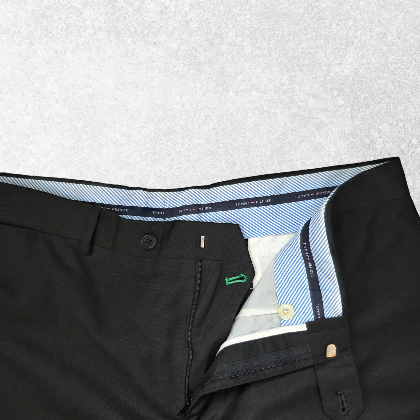 Tommy Hilfiger black smart trousers W40 L32 β wool blend formal pants