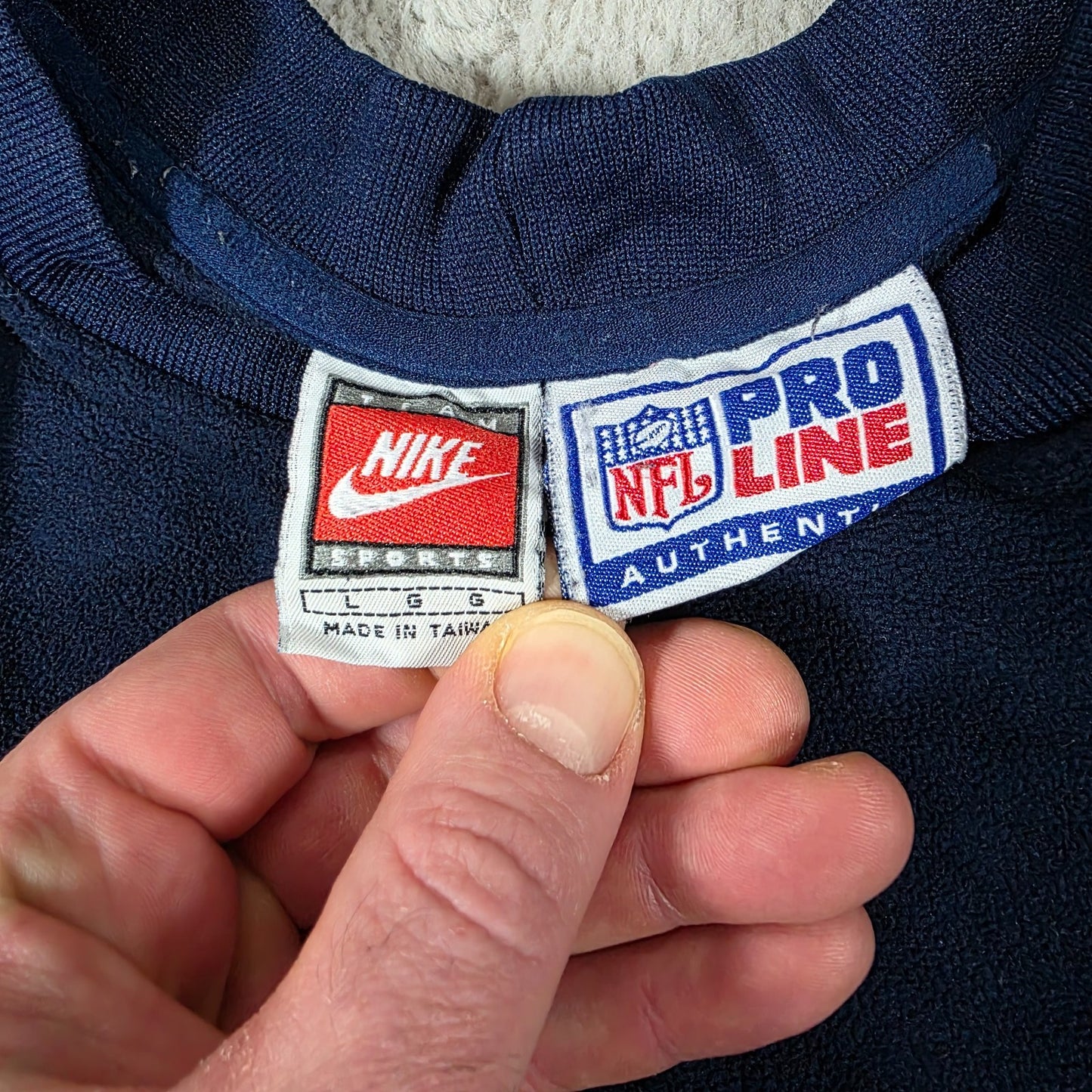 Vintage Nike NFL Pro Line Denver Broncos Pullover Sweatshirt Men’s L 90s Made in
