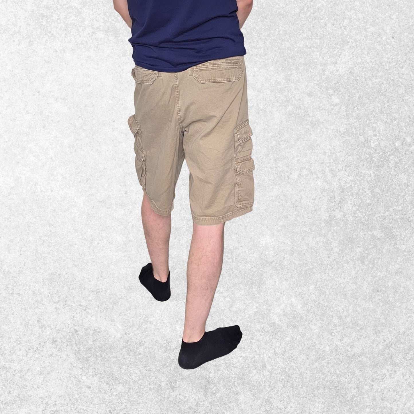 Lee Dungarees Cargo Shorts Beige W36 Utility Workwear Cotton Pockets Summer