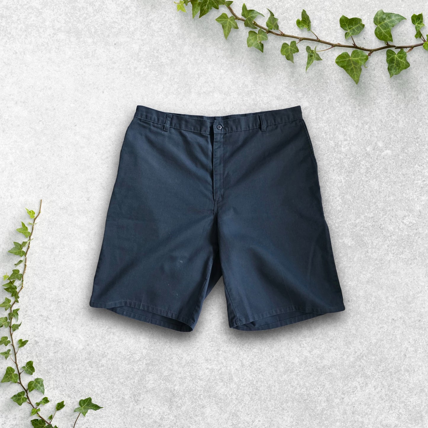 Dickies Flex Utility Shorts W40 Navy Blue Workwear Relaxed Fit Poly Cotton DS21